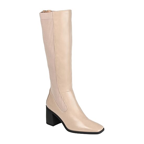 Journee Collection Womens Winny Stacked Heel Dress Boots