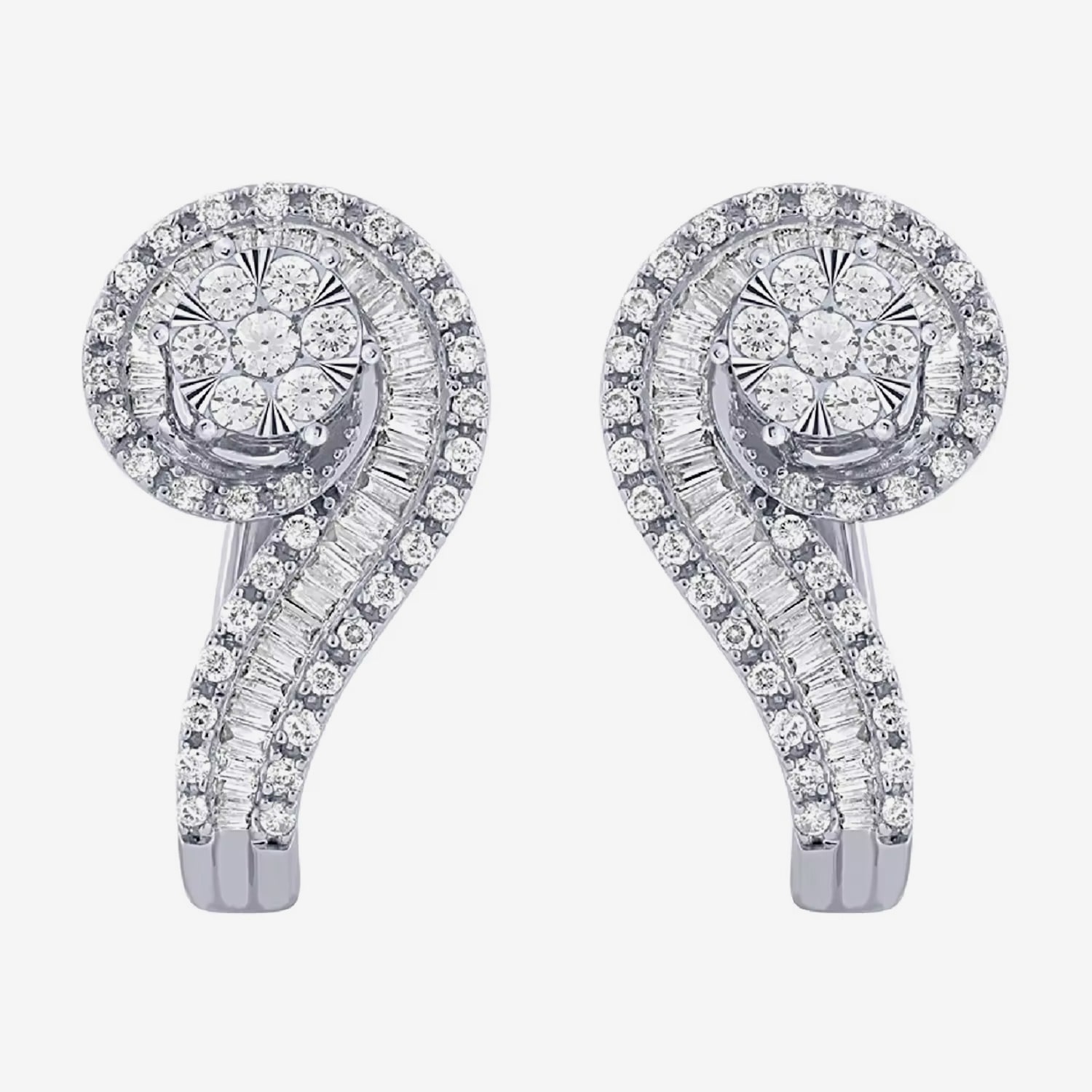 Diamond Blossom 1 CT. T.W. Natural White Diamond 10K Gold 21.1mm Stud Earrings