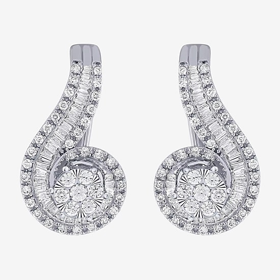 Diamond Blossom 1 CT. T.W. Natural White Diamond 10K Gold 21.1mm Stud Earrings