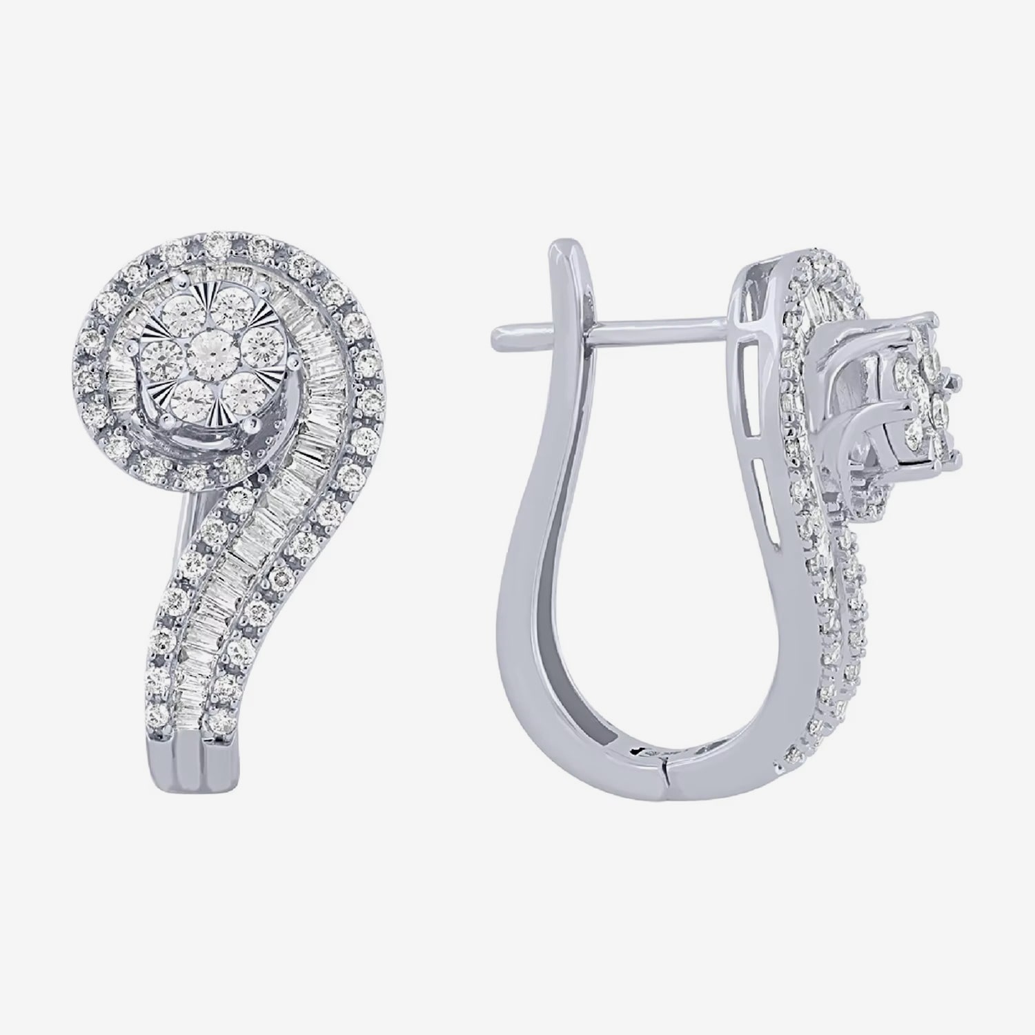 Diamond Blossom 1 CT. T.W. Natural White Diamond 10K Gold 21.1mm Stud Earrings