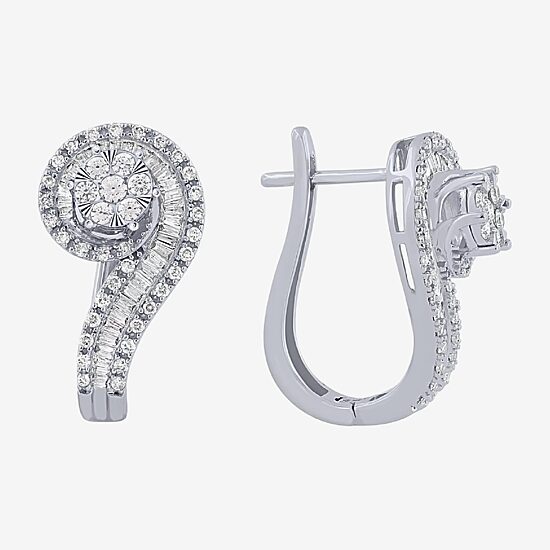 Diamond Blossom 1 CT. T.W. Natural White Diamond 10K Gold 21.1mm Stud Earrings
