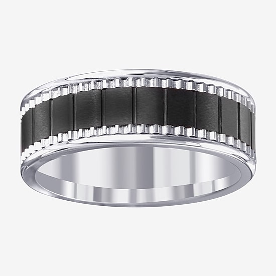 Mens 7MM Ceramic Wedding Band