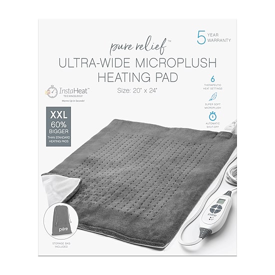 PureRelief XXL Ultra-Wide Microplush Heating Pad
