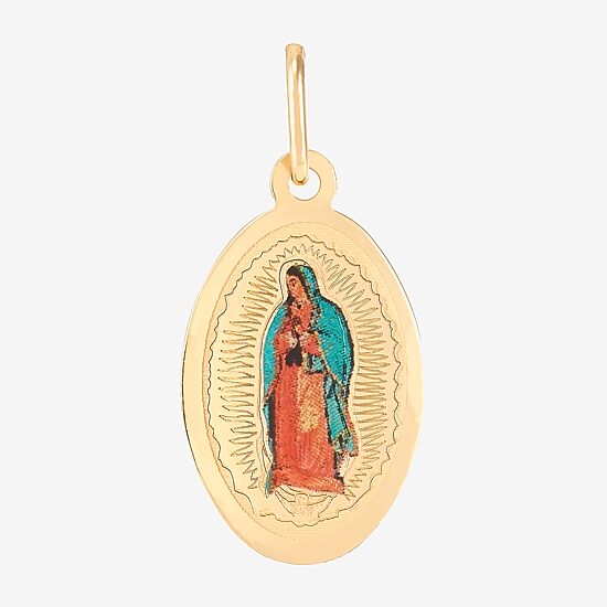 Unisex Adult 14K Gold Oval Pendant
