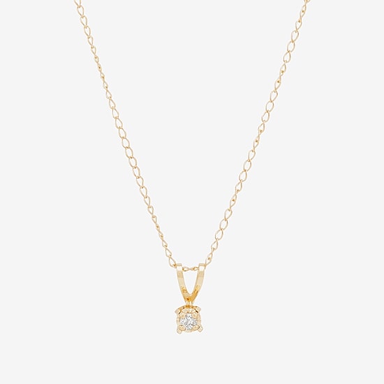 Girls Natural White Diamond 14K Gold Round 2-pc. Jewelry Set