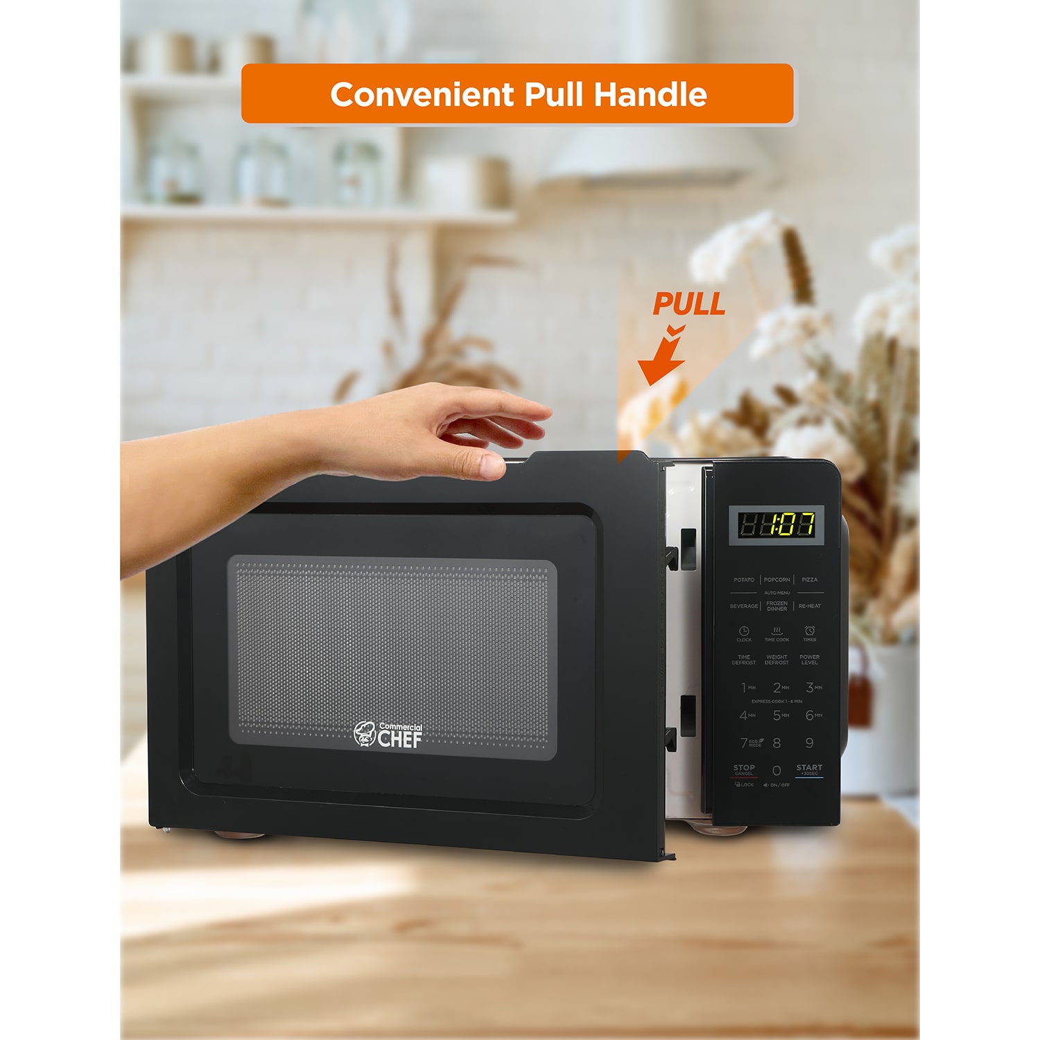 Commercial Chef 0.7-Cu. Ft. Countertop Microwave - Black