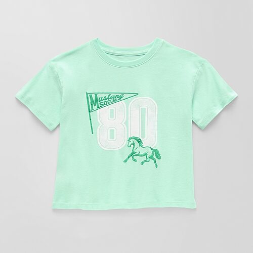 Thereabouts Little & Big Kid Girls Crew Neck Short Sleeve Boxy Fit Graphic T-Shirt, X-large (16), Green