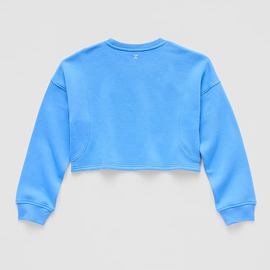 Xersion Little & Big Kid Girls Crew Neck Fleece Long Sleeve Sweatshirt