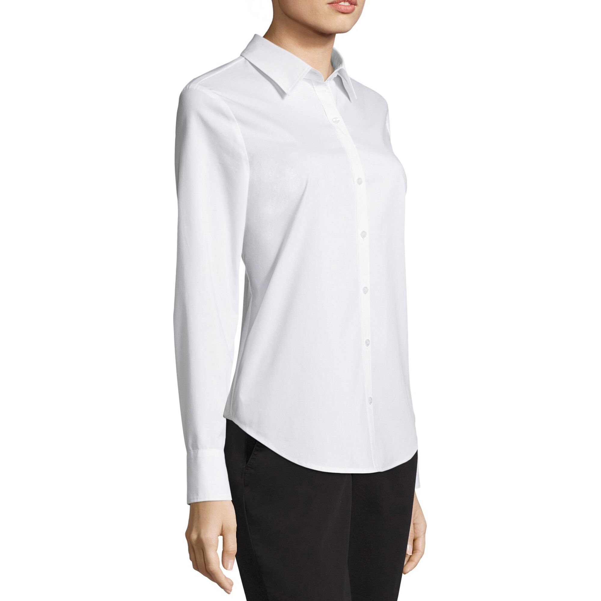 Worthington Womens Cuffed Long Sleeve Modern Fit Button-Down Shirt