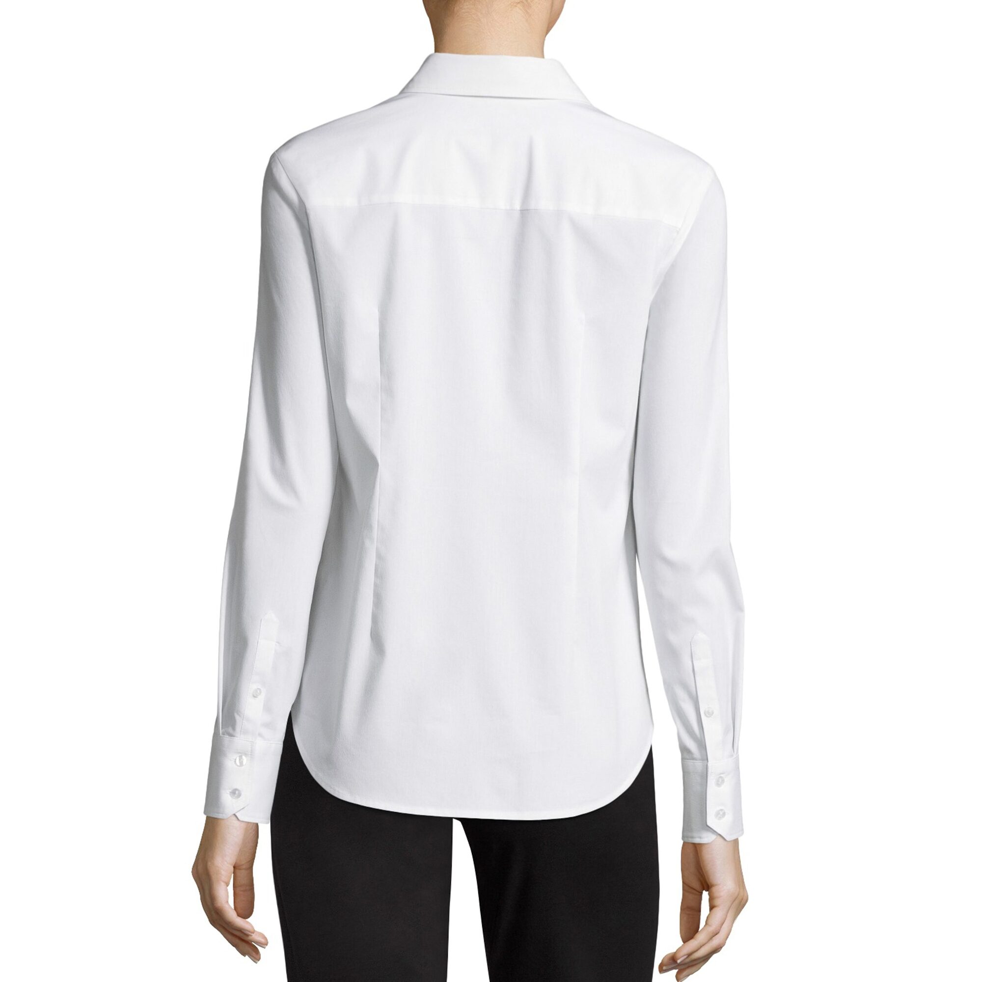 Worthington Womens Cuffed Long Sleeve Modern Fit Button-Down Shirt