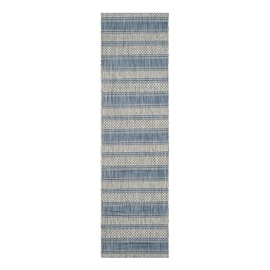 Safavieh Courtyard Collection Jessy Stripe Indoor/Outdoor Runner Rug
