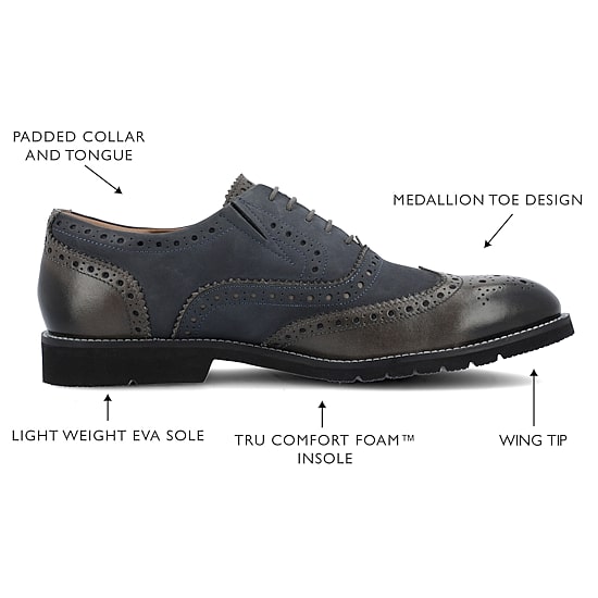 Thomas And Vine Covington Mens Wing Closed Toe Oxford Shoes