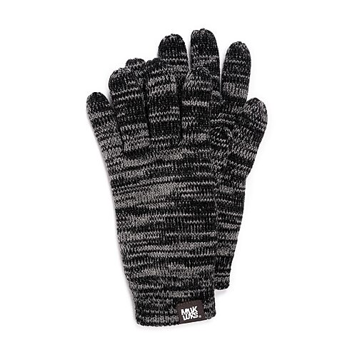 Muk Luks Men's Marl Gloves, Sleeping Forest/Battleship, One Size - Ebony/cinder