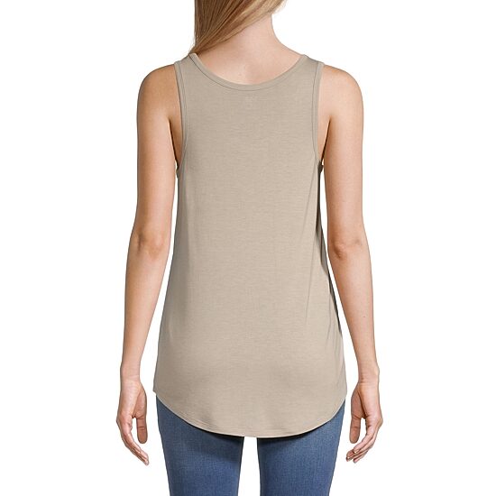 a.n.a Womens Scoop Neck Sleeveless Tank Top
