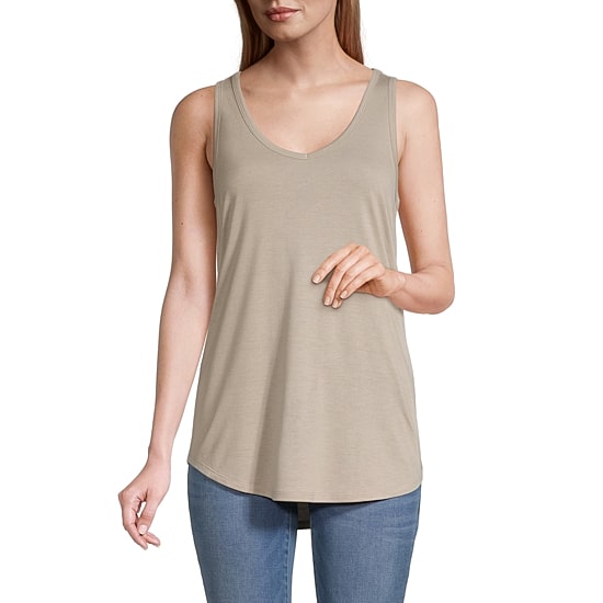 a.n.a Womens Scoop Neck Sleeveless Tank Top