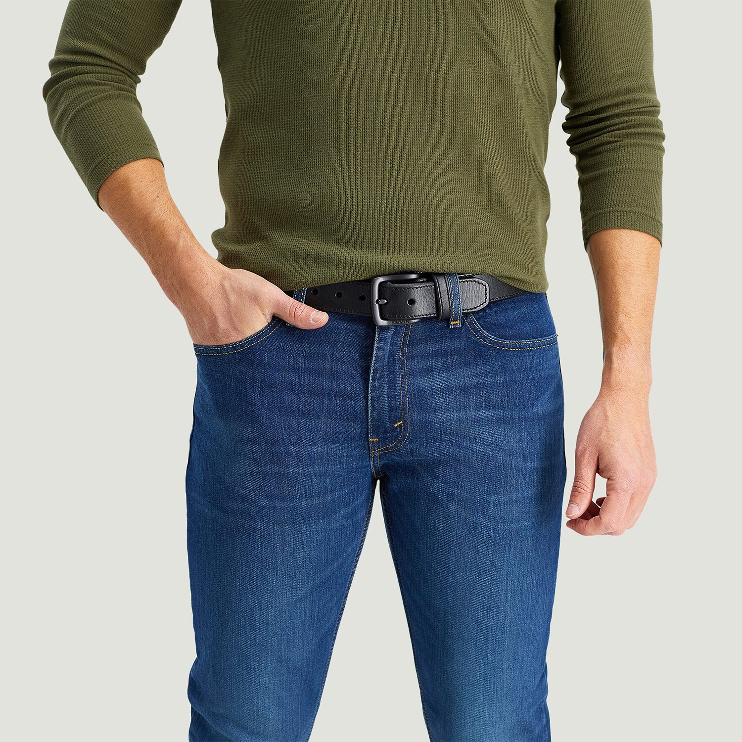 Levi's® 38mm Milled Stitch Bridle Mens Belt