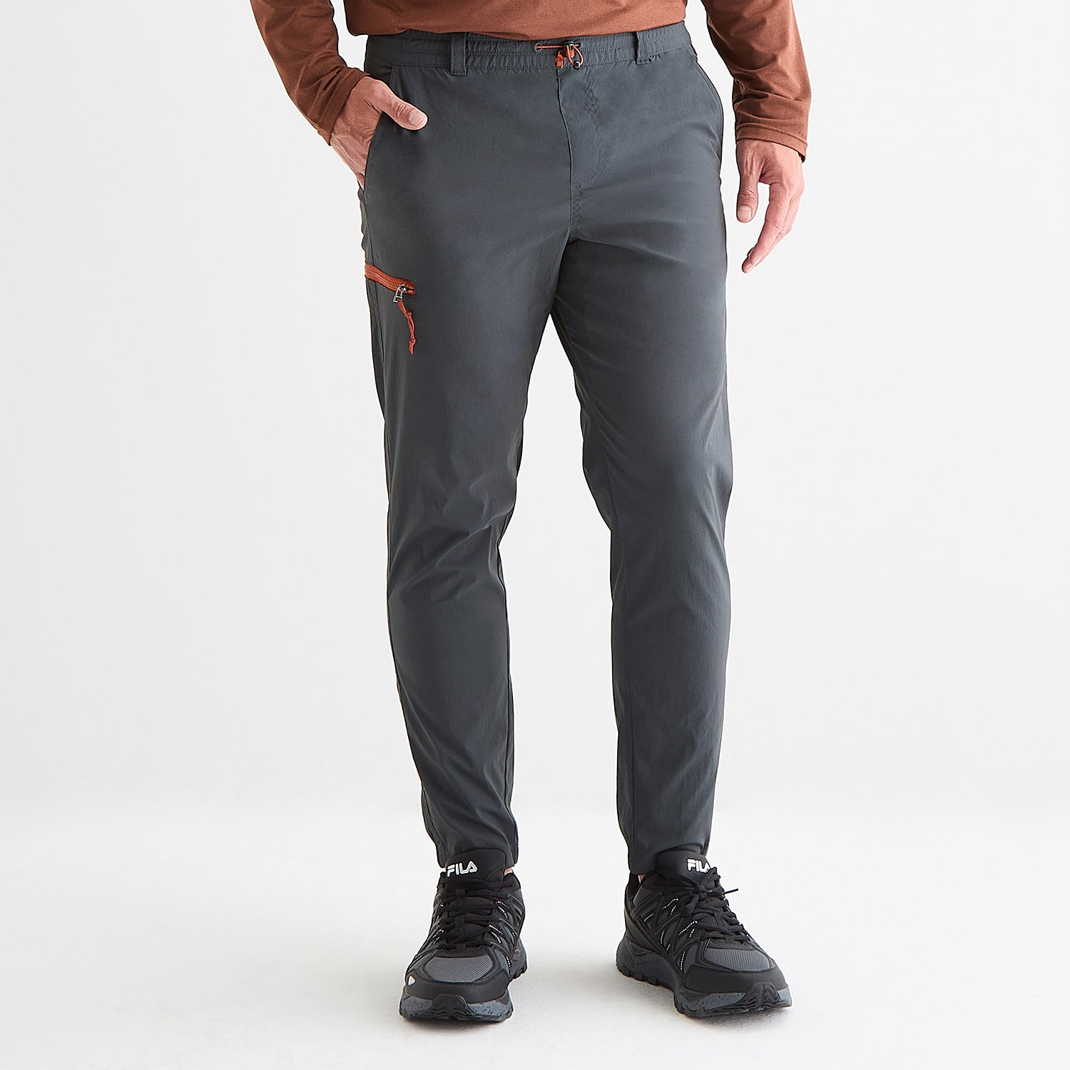 SIERRA PACIFIC Mens Easy-on + Easy-off Regular Fit Active Pull-On Pant