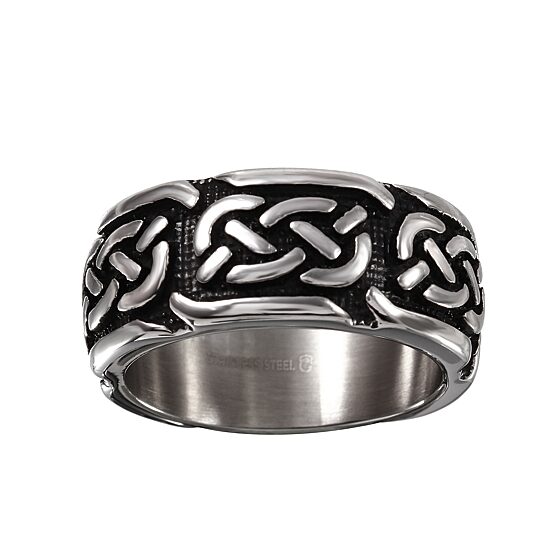Mens 10MM Stainless Steel Wedding Band