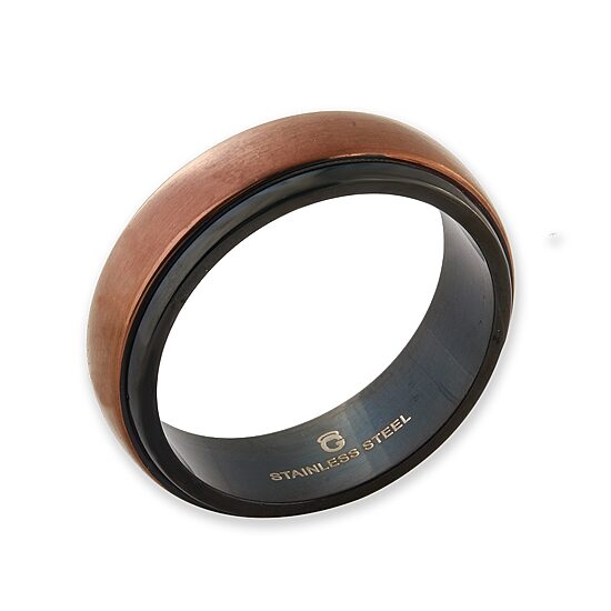 Mens 7MM Stainless Steel Wedding Band