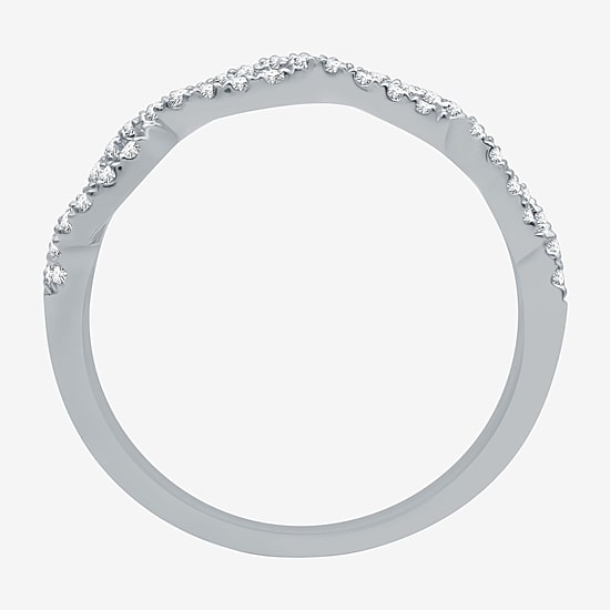 Signature By Modern Bride (G / Si1 - Si2) Womens 1 1/2 CT. T.W. Lab Grown White Diamond 10K Gold Side Stone Halo Bridal Set
