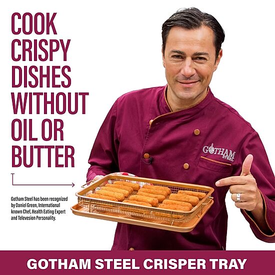 Gotham Steel 13.4”x11.4” Large 2-pc Nonstick Crisper Tray