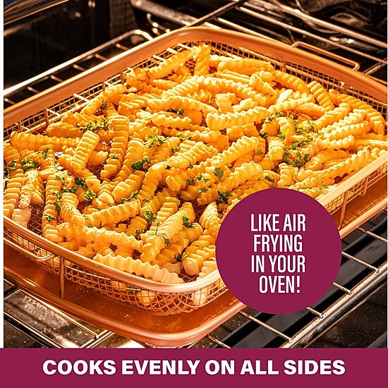 Gotham Steel 16.5"x12” XL Large 2-pc Nonstick Crisper Tray
