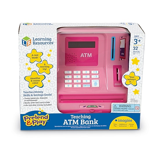 Learning Resources Pretend And Play® Teaching Atmbank - Pink Electronic Learning