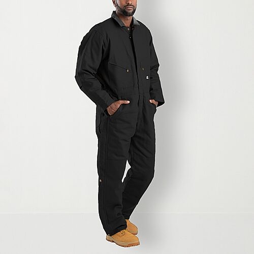 Berne Heritage Mens Big and Tall Insulated Long Sleeve Workwear Coverall, 4x-large, Black