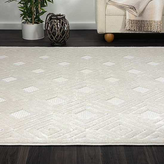 Alina Bel Geometric Indoor Outdoor Rectangular Area Rug