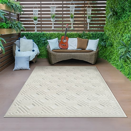 Alina Bel Geometric Indoor Outdoor Rectangular Area Rug