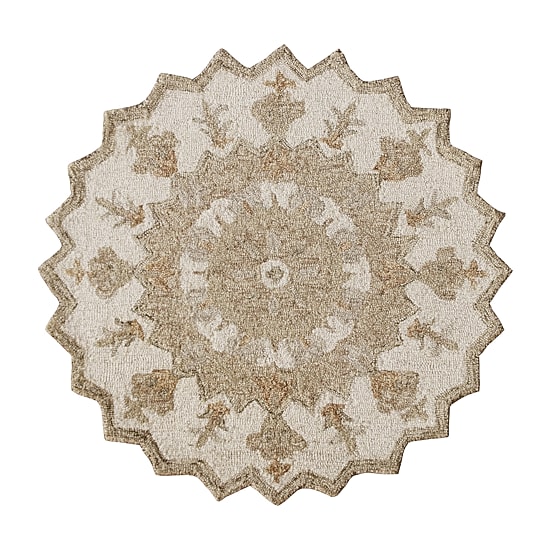 Beatrice Avril Medallion Hand Tufted 3' X 3' Indoor Star Accent Rug