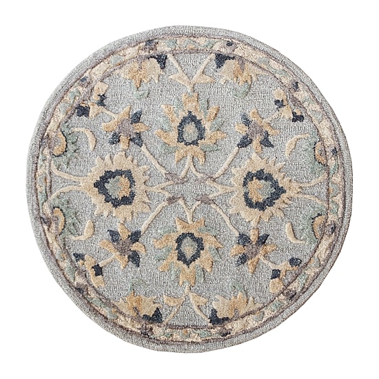 Beatrice Elise Floral Hand Tufted 3'X3' Indoor Round Accent Rug