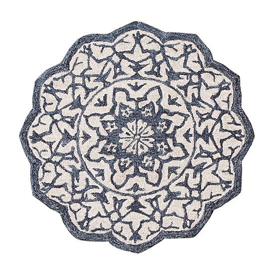 Beatrice Myra Floral Hand Tufted 3’X3’ Indoor Round Accent Rug