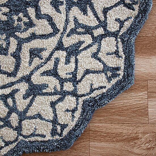 Beatrice Myra Floral Hand Tufted 3’X3’ Indoor Round Accent Rug