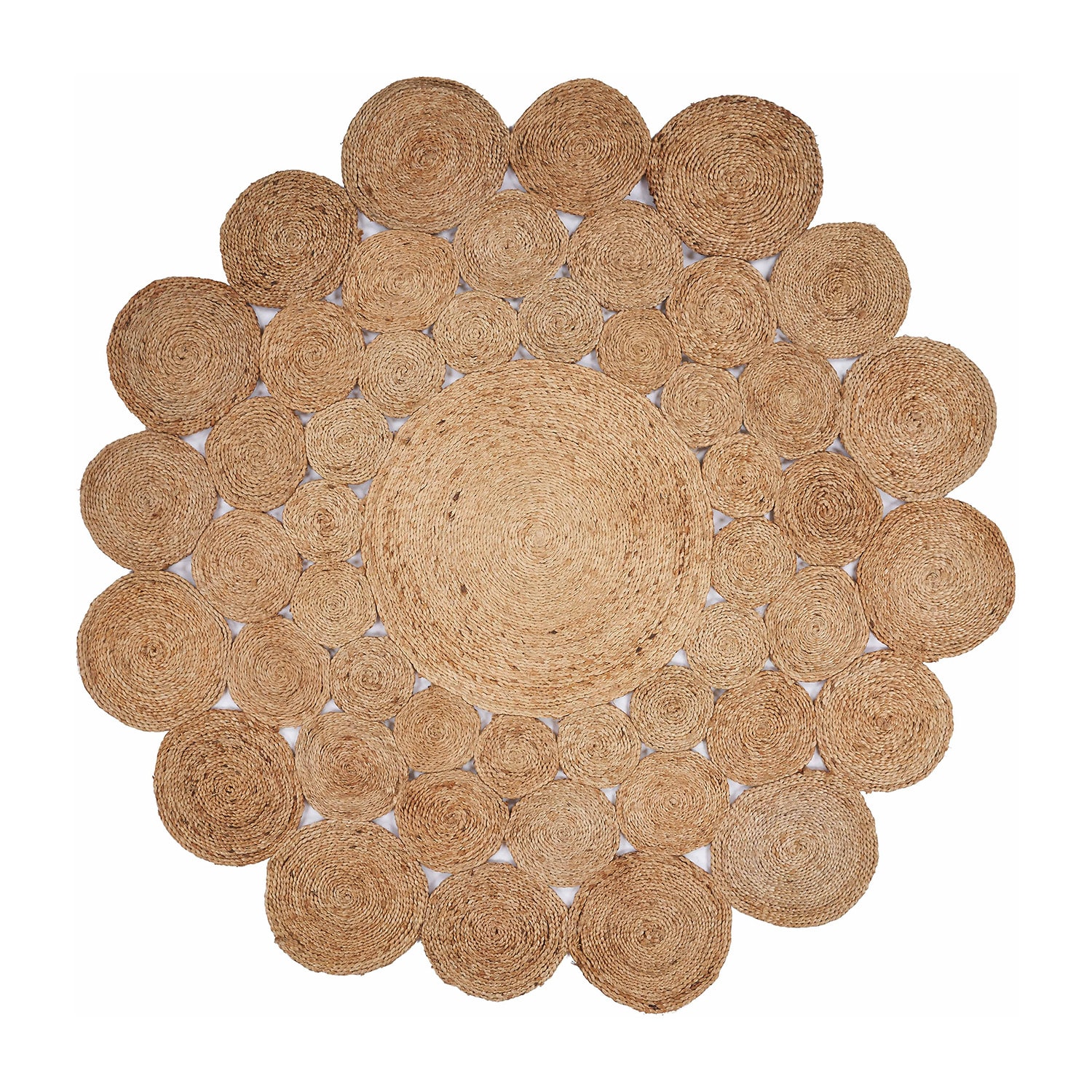 Brynn Zila Dots Braided Stain Resistant Indoor Round Area Rug
