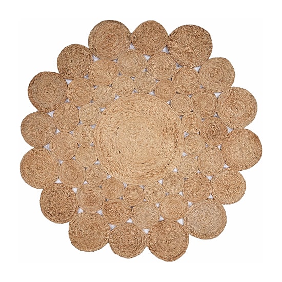 Brynn Zila Dots Braided Stain Resistant Indoor Round Area Rug
