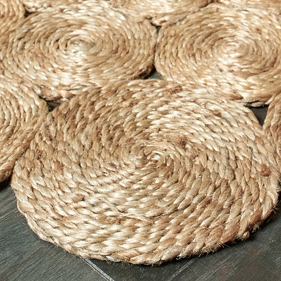 Brynn Zila Dots Braided Stain Resistant Indoor Round Area Rug