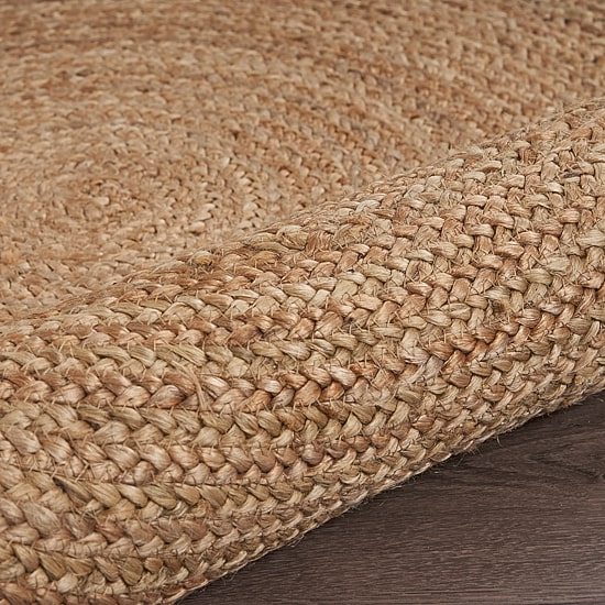 Brynn Cel Solid Braided Stain Resistant Indoor Round Area Rug