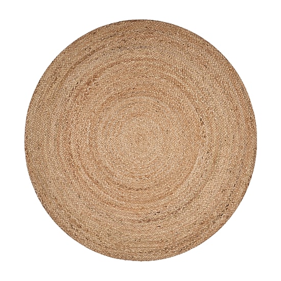 Brynn Cel Solid Braided Stain Resistant Indoor Round Area Rug