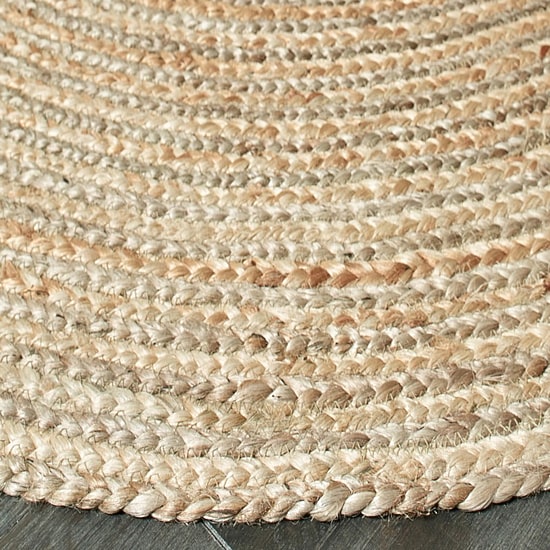 Brynn Cel Solid Braided Stain Resistant Indoor Round Area Rug
