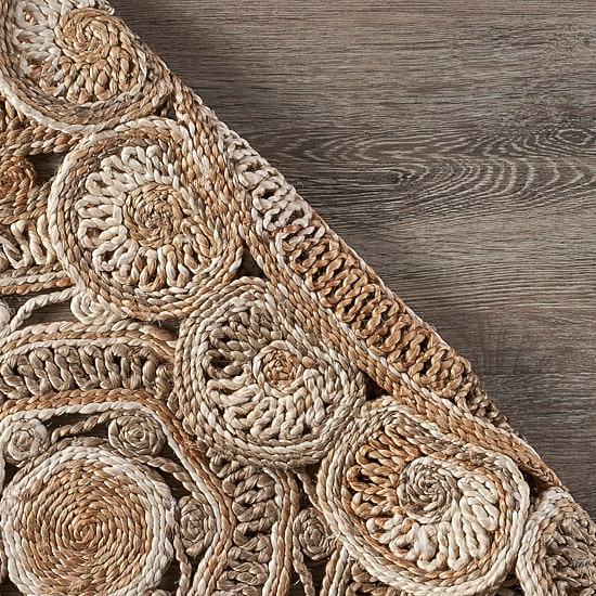 Brynn Eada Geometric Braided Stain Resistant Indoor Round Area Rug