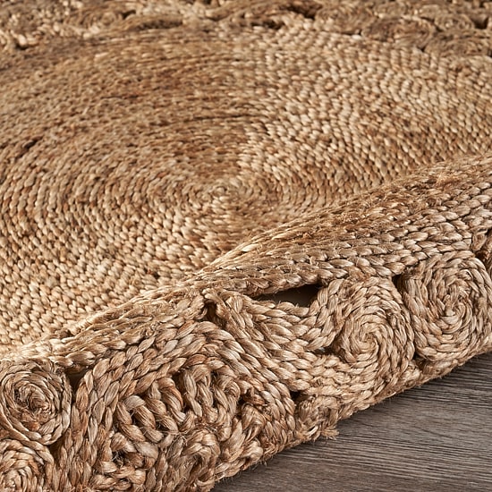 Brynn Frey Floral Braided Stain Resistant Indoor Round Area Rug