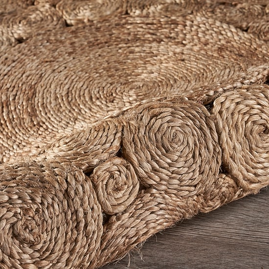 Brynn Iris Floral Braided Stain Resistant Indoor Round Area Rug