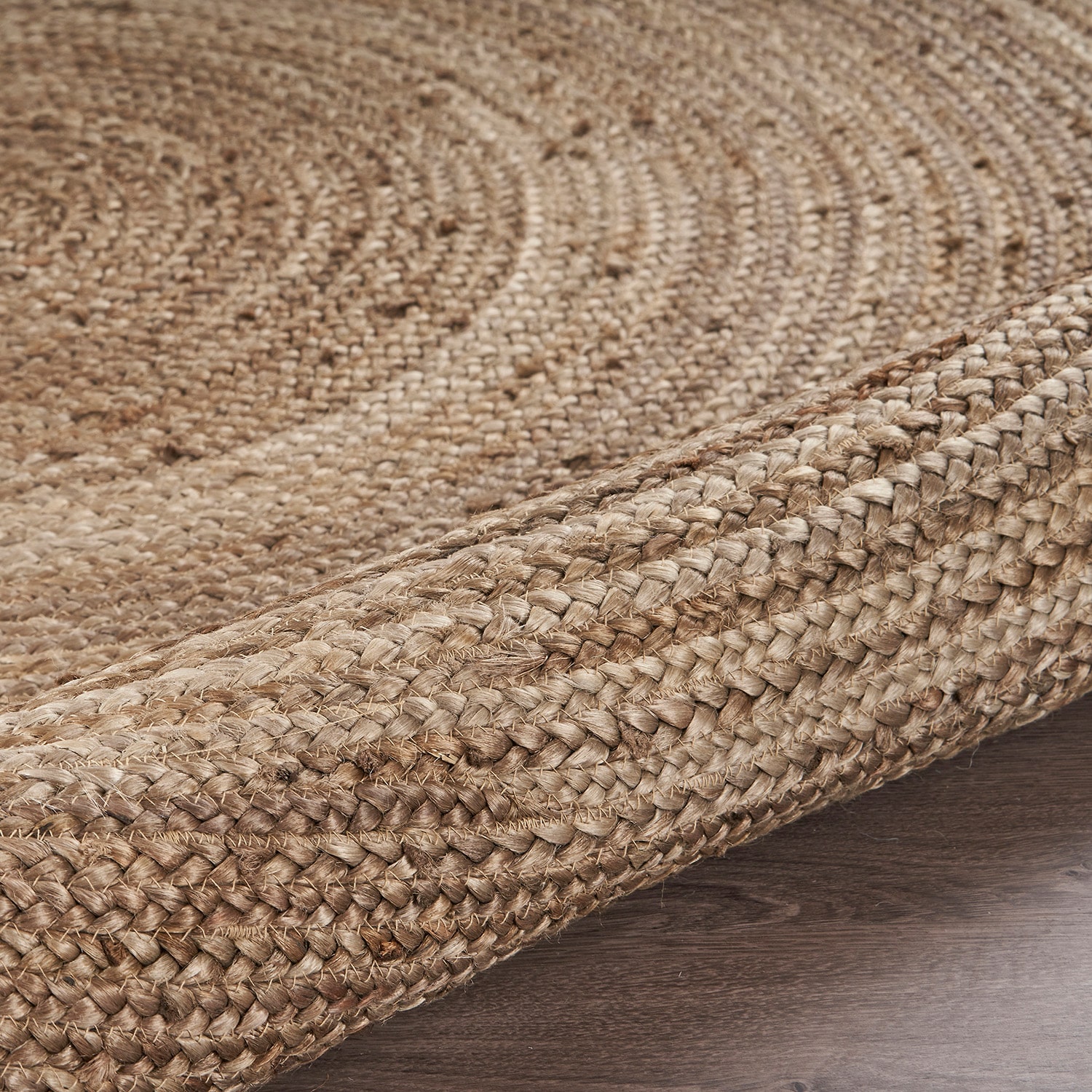 Brynn Mich Solid Braided Stain Resistant Indoor Round Area Rug