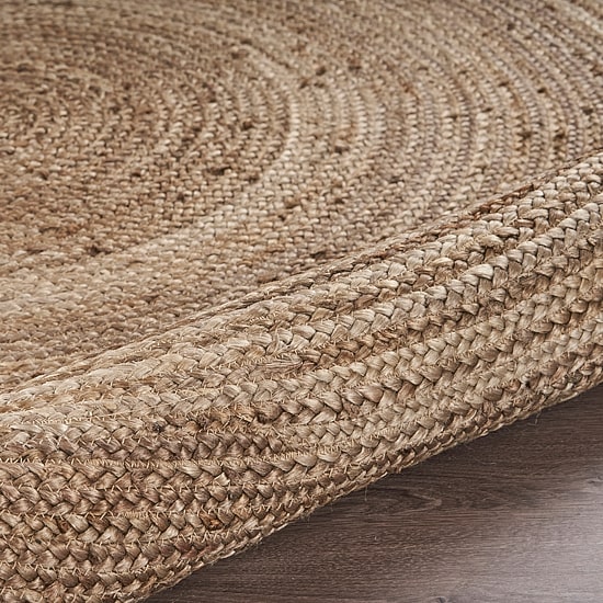 Brynn Mich Solid Braided Stain Resistant Indoor Round Area Rug