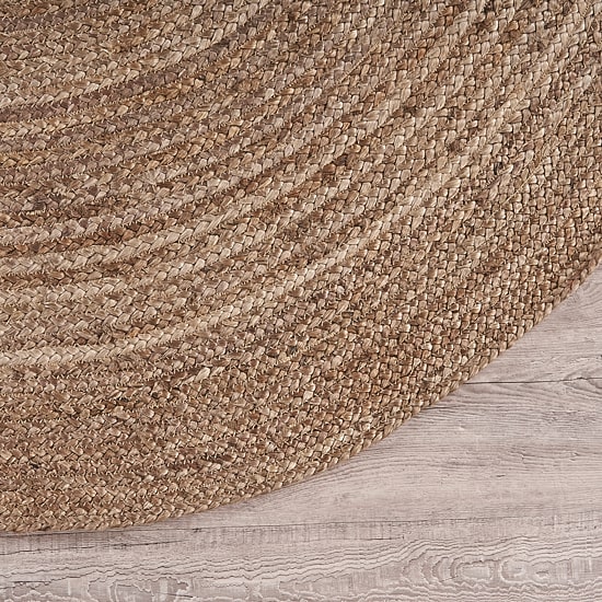 Brynn Mich Solid Braided Stain Resistant Indoor Round Area Rug