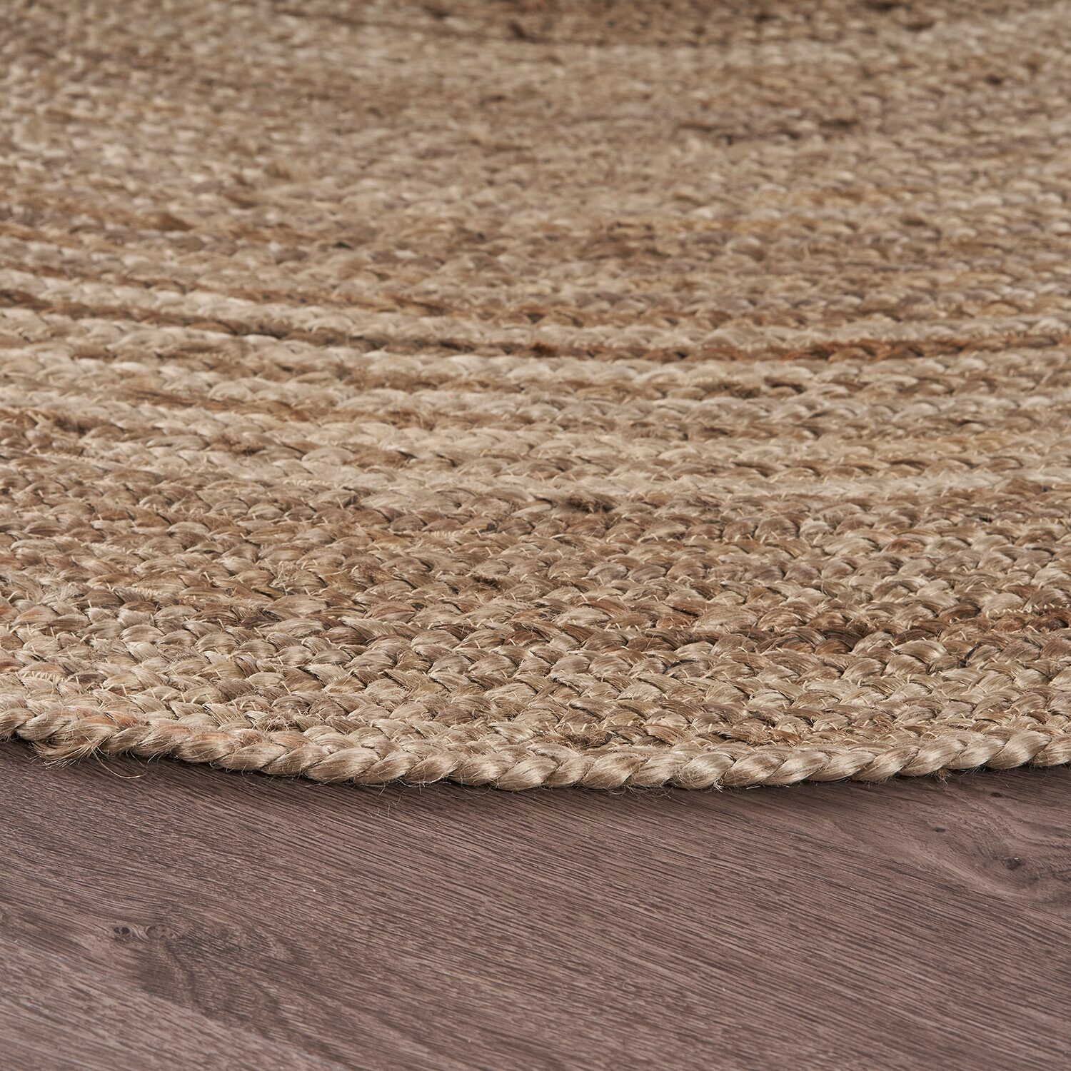 Brynn Mich Solid Braided Stain Resistant Indoor Round Area Rug