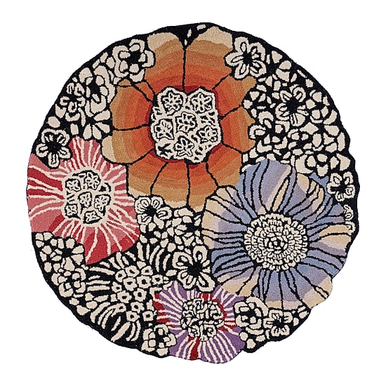 Sindy Frey Floral Hand Tufted Indoor Round Area Rug