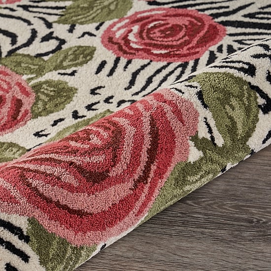 Sindy Astra Floral Hand Tufted Indoor Round Area Rug