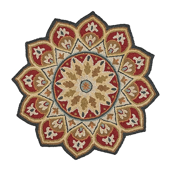 Sindy Fran Floral Hand Tufted Indoor Round Area Rug
